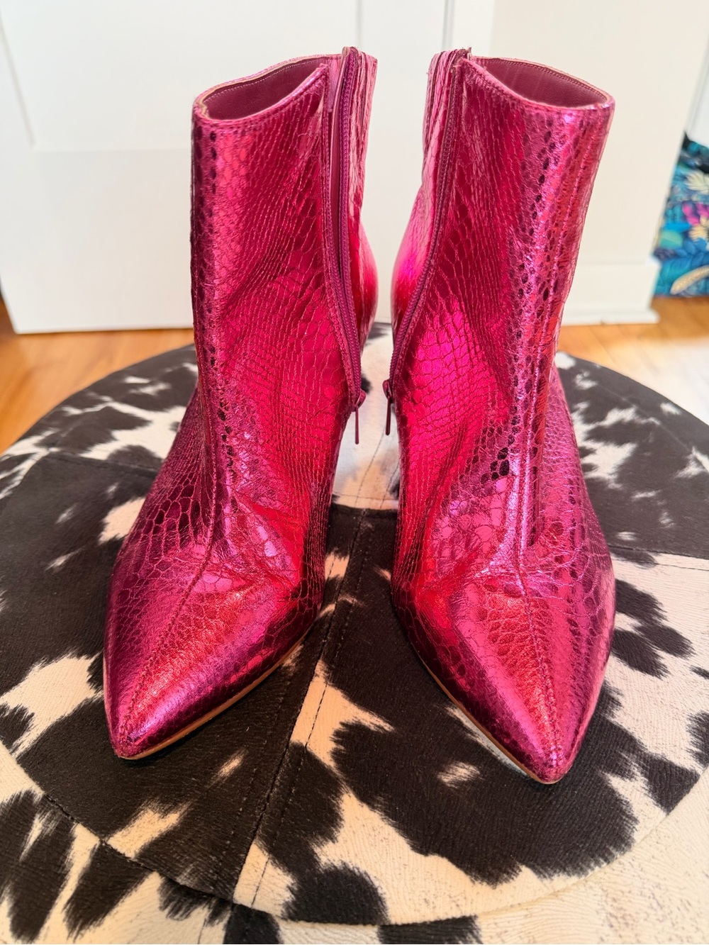 torrid Metallic Fuchsia Pointed-Toe Ankle Boots